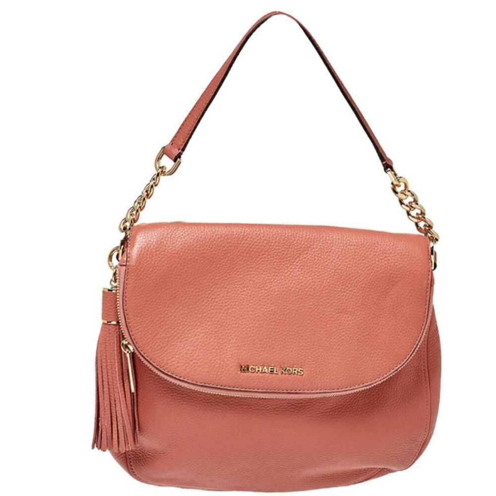 MICHAEL Michael Kors Peach Leather Bedford Shoulder Bag